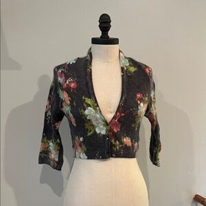 FP Free People cropped floral sweater small s